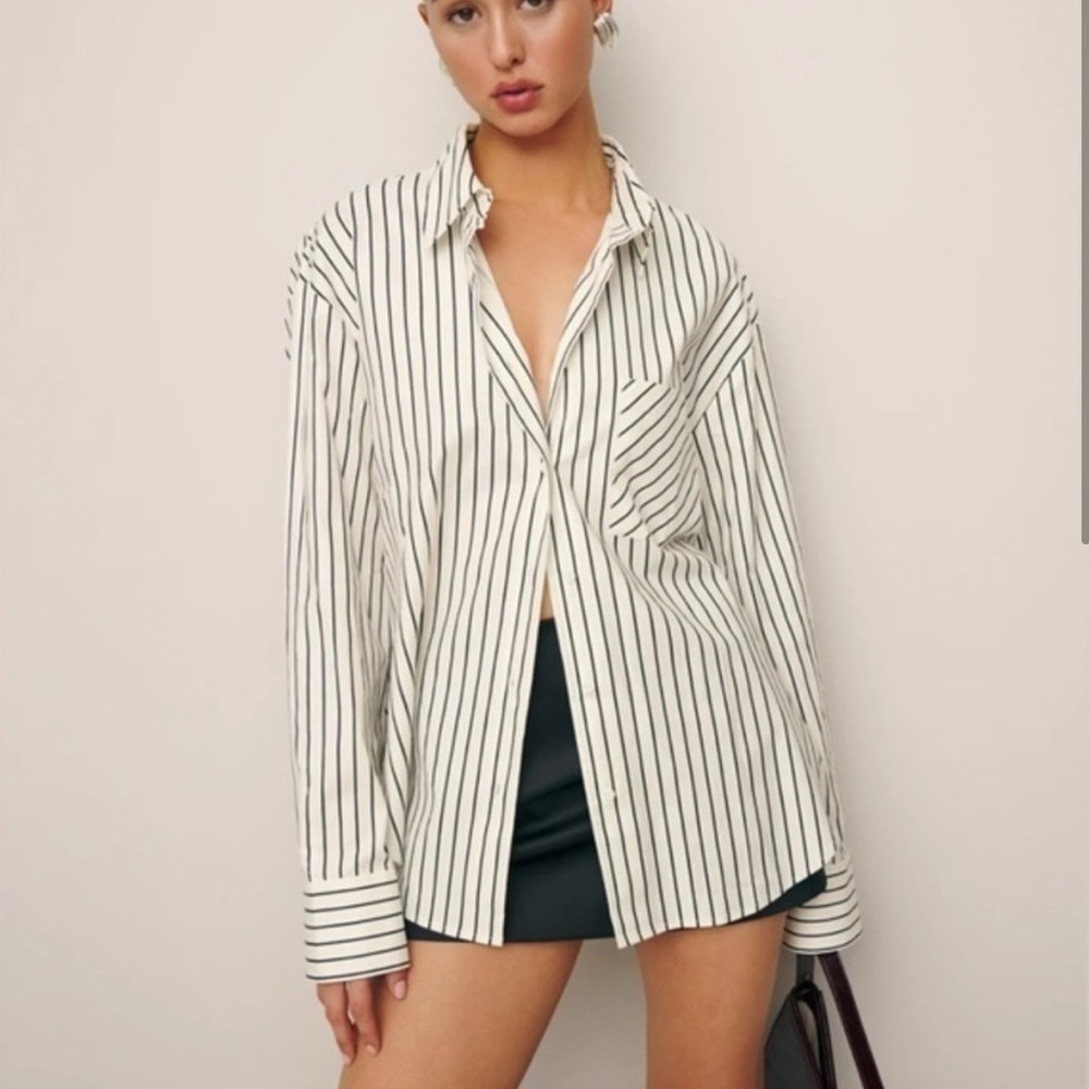 Will oversized button down shirt reformation